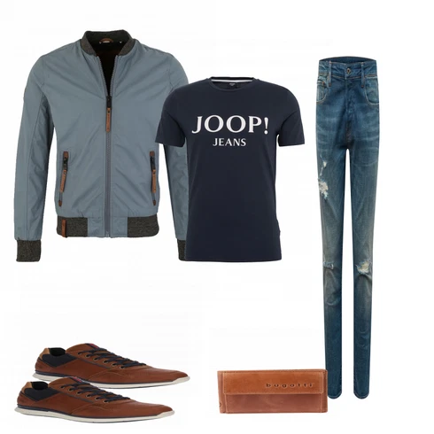 Schwarz Große Größe JOOP! kombinieren mit Blau Sportschuh Bullboxer