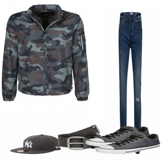 Outfit mit Grau Sneaker Converse "MondayMood"