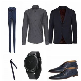 Business Outfits mit Schwarz Anzug Cinque "MusicalNight"