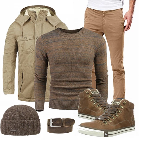 Rot Overall/Hut/Winter Parka Stetson kombinieren