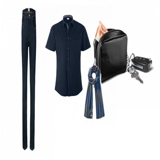 Outfit mit Blau Schal Tchibo "Mustang Jeans"