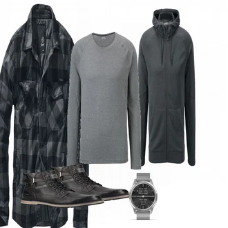 Outfit mit Blau Stiefel Tom Tailor "Mustang Jeans"