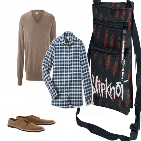 Grau Casual Hemd Tchibo kombinieren