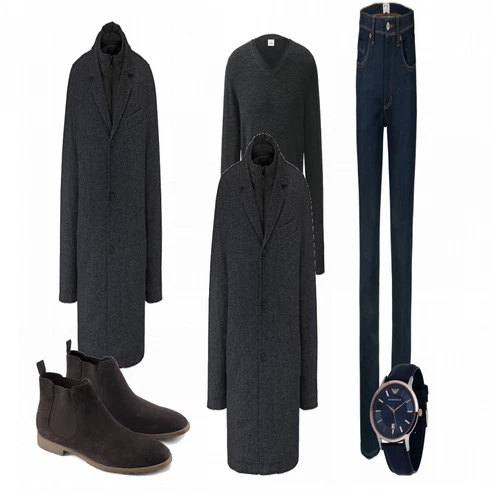 Blau Schuh Tchibo kombinieren mit Blau Strickjacke Tchibo