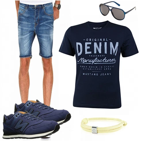 Blau Accessoire Mustang kombinieren