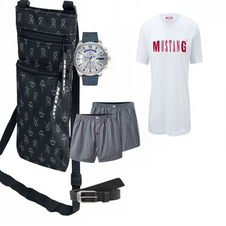 Outfit mit Weiß T-Shirt Tchibo "Mustang Shirt"