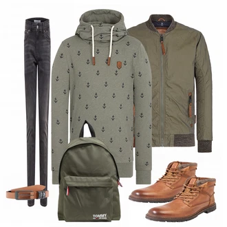 Outfit mit Beige Stiefel Dockers by Gerli "Naketano"