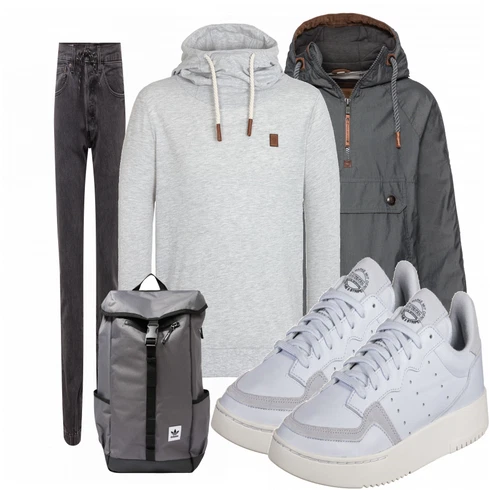Grau Tasche Rucksack Adidas Originals kombinieren