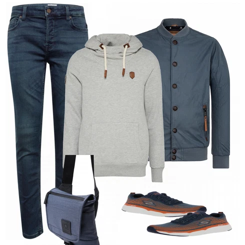 Orange Sportschuh Skechers Performance kombinieren