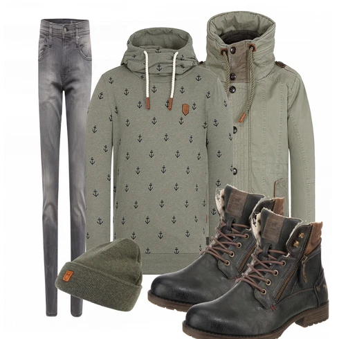 Mischfarben Hut KnowledgeCotton Apparel kombinieren