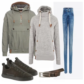 Outfit mit Grün Sneaker G-Star Raw "Naketano"