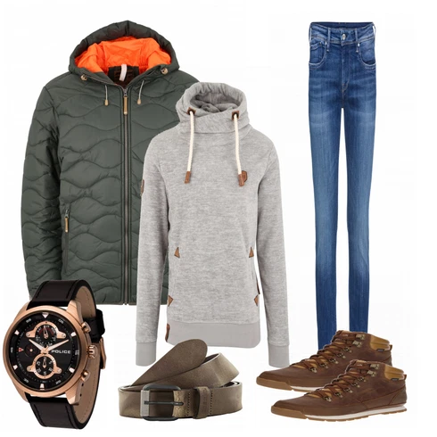 Braun Stiefel The North Face kombinieren