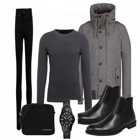 Schwarz Stiefel SELECTED HOMME kombinieren