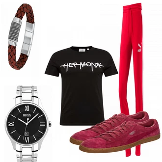 Outfit mit Lila Sneaker Puma "Nango"