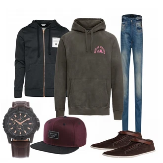Outfit mit Braun Sneaker Boxfresh "NBT9"