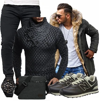 Outfit mit Blau Sneaker New Balance "New Balance"