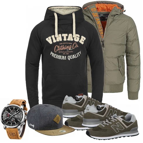 Grau Overall/Winter Parka/Regenjacke Indicode Jeans kombinieren