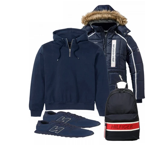 Blau Rucksack Tommy Hilfiger kombinieren