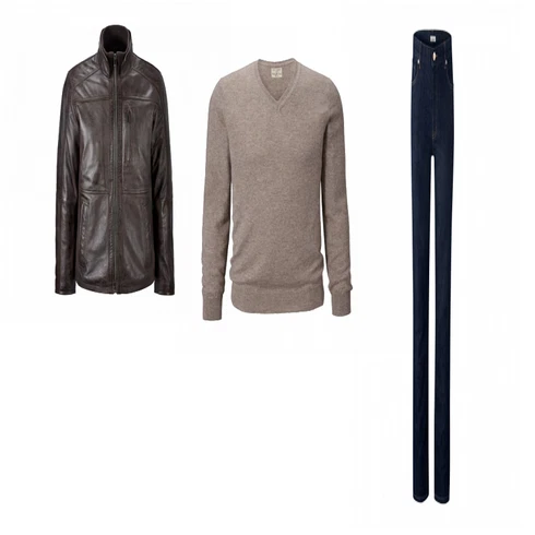 Blau Lederjacke Tchibo kombinieren