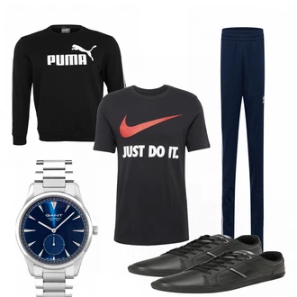 Outfit mit Schwarz Sneaker Lacoste "NiceBrands"