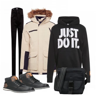 Outfit mit Blau Stiefel Tom Tailor "Nike"