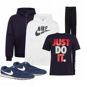 Outfit mit Weiß Große Größe Sweatmode Nike Sportswear "Nike"