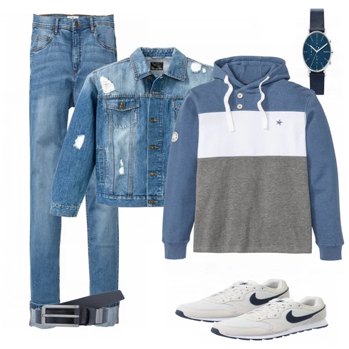 Blau Uhr Skagen kombinieren