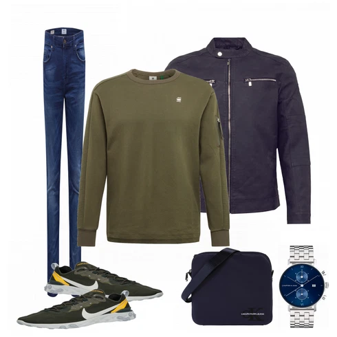Schwarz Lederjacke Only & Sons kombinieren