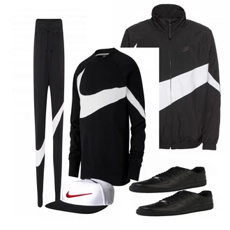 Outfit mit Schwarz Sneaker Nike "Nike AIR"