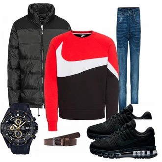 Outfit mit Schwarz Sneaker Nike "Nike"