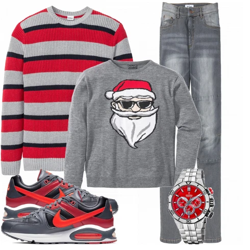 Grau Schuh Sneaker Nike Sportswear kombinieren