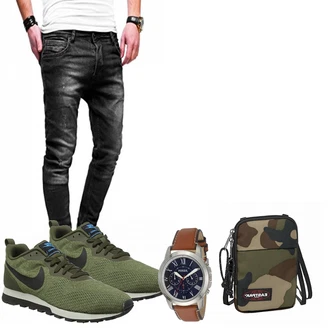 Outfit mit Blau/Grün Sneaker Nike "Nike Herren Sneaker"