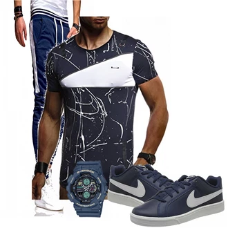 Outfit mit Blau Sneaker Nike "Nike"