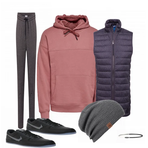 Grau Schuh Sneaker Nike Sportswear kombinieren