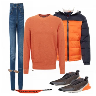 Outfit mit Schwarz Sneaker Nike "Nike New"