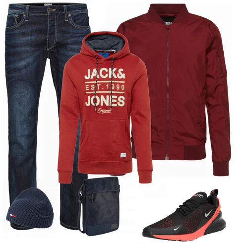 Rot Sommerjacke Urban Classics kombinieren