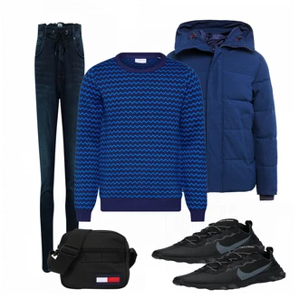 Outfit mit Grau Sneaker Nike "Nike"