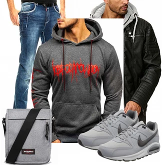 Outfit mit Grau Sneaker Nike "Nike"