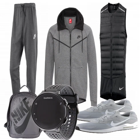 Grau Rucksack Nike Sportswear kombinieren