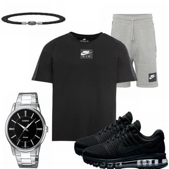 Outfit mit Schwarz Sneaker Nike "Nikes"