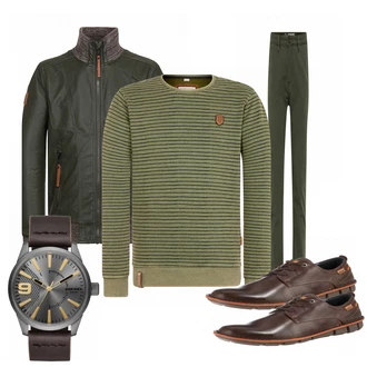 Outfit mit Braun Schuh Pikolinos "Nikolas"
