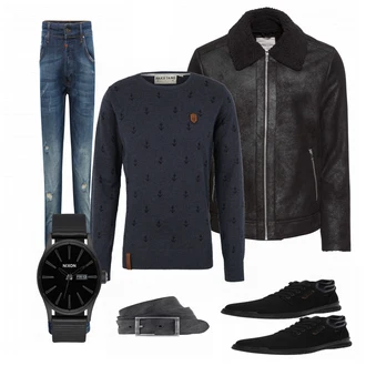 Outfit mit Blau Tigha "NIXON"