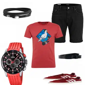 Outfit mit Schwarz Gürtel Diesel "Nubra"