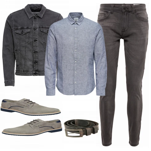 Grau Casual Hemd Only & Sons kombinieren
