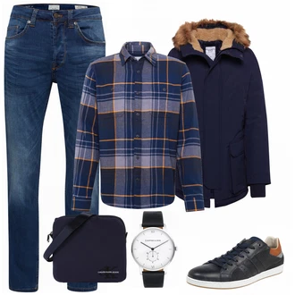 Outfit mit Schwarz Sneaker/Leder Sneaker Bullboxer "Only Sons"