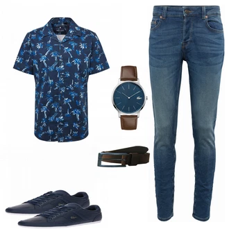 Outfit mit Schwarz Sneaker/Leder Sneaker Lacoste "Only Sons Jeans"