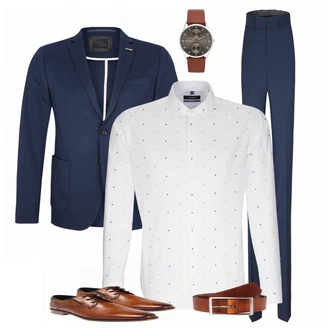 Outfit mit Blau/Schwarz Hose Große Größe S.Oliver Black Label "OnPoint"