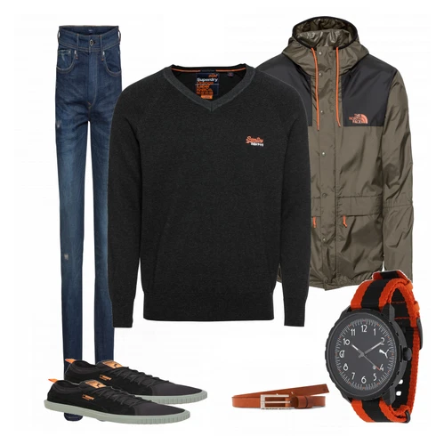 Orange Sneaker Puma kombinieren
