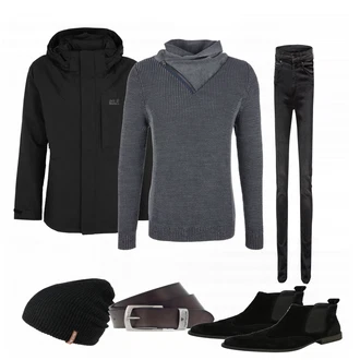 Winter Outfits mit Blau Gürtel Tom Tailor "paris"