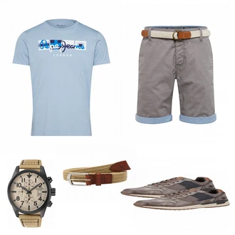 Outfit mit Rot Gürtel Polo Ralph Lauren "Pepe Jeans"